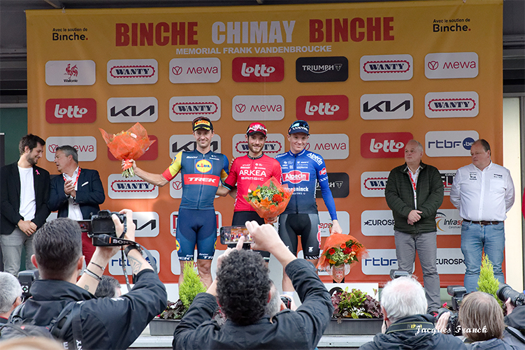 Podium course hommes : Luca Mozzato - Edward Theuns - Soren Kragh Andersen